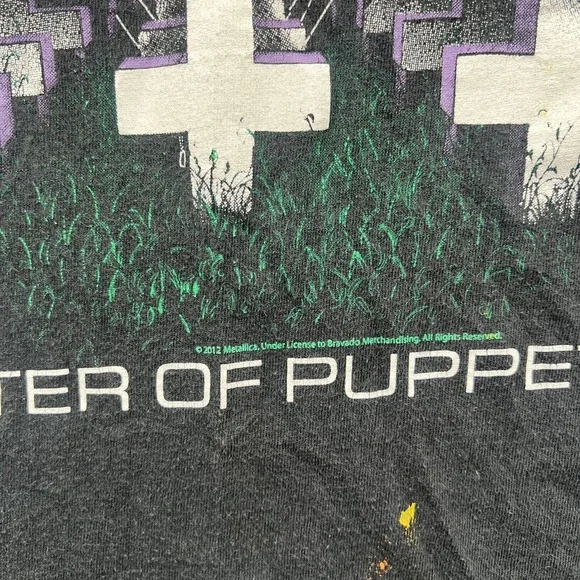 Metallica Master of Puppets T Shirt Mens S Black Tour Concert Rock Distressed - Picture 6 of 13